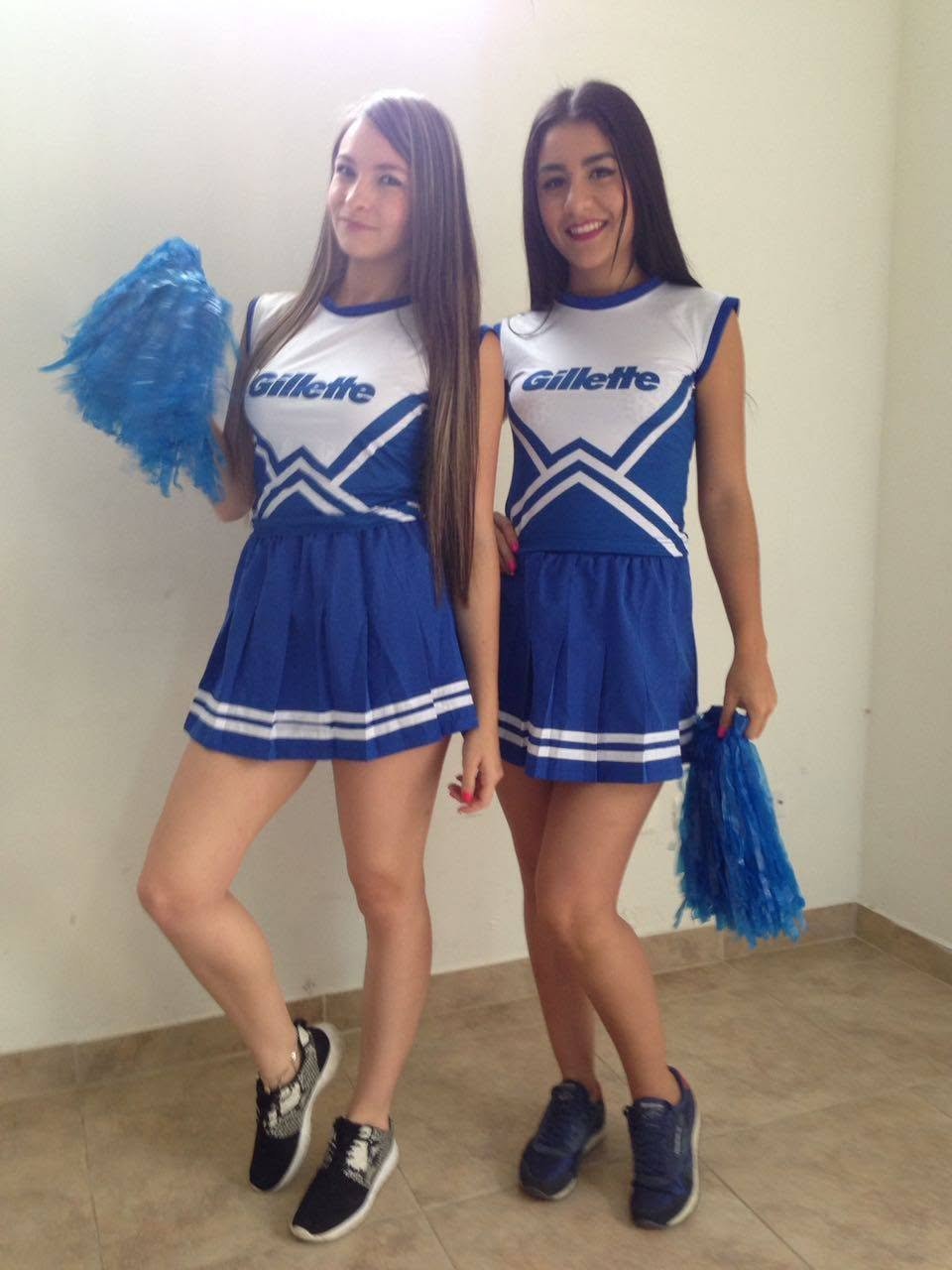 Blue, Uniform, Cheerleading uniform, Thigh, Sports Uniform, Cheerleading, Shoe — Campañas Pereira Manizales Armenia | Focus Modelos ABTL Agencia BTL Eje Cafetero
